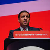 Scottish Labour leader Anas Sarwar speaking during the Labour Party Conference in Liverpool.