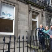 From left: Linda Leaworthy and Lesley Stewart of George + Co, and Opulus boss Matthew Garstang. Picture: contributed.