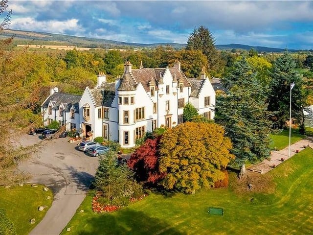 This baronial styled former mansion house is set in 10 acres of land. It’s also home to an AA Rosette restaurant