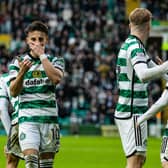 Nicolas Kuhn was on the scoresheet as Celtic defeated St Johnstone 3-1 to go top of the Premiership.