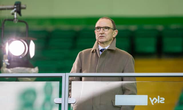 Former Celtic manager Martin O'Neill takes in the 1-1 draw with Rangers at Celtic Park. (Photo by Craig Williamson / SNS Group)