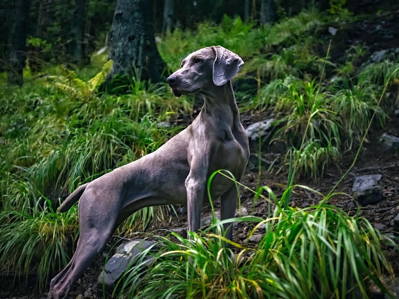 The Weimaraner needs plenty of exercise to stay happy and healthy but, short of a bath if they roll in something unpleasant, their velvety coat barely needs brushed.
