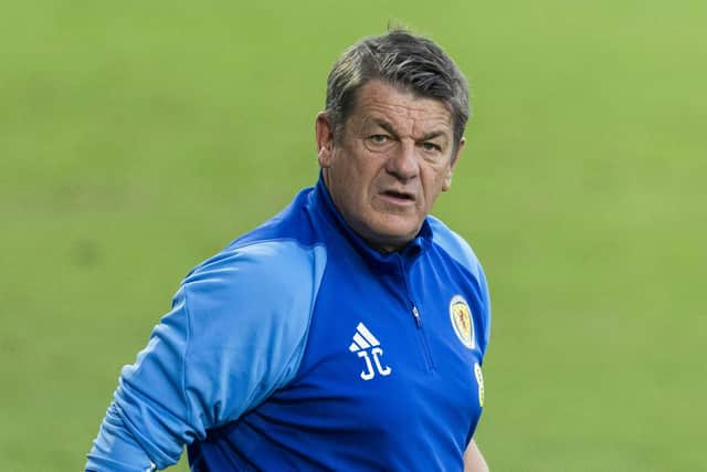 John Carver during a Scotland training session.