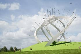 An artist's impression of the proposed Star of Caledonia artwork for a site near the Scotland-England border at Gretna
