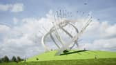 An artist's impression of the proposed Star of Caledonia artwork for a site near the Scotland-England border at Gretna