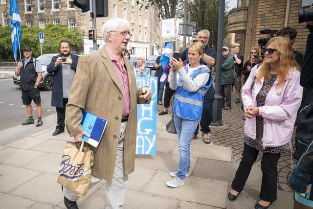 Craig Murray hands himself into St Leonard's police station, Edinburgh