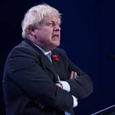 Boris Johnson speaks during a press conference at the COP26 climate change summit (Picture: Oli Scarff/AFP via Getty Images)