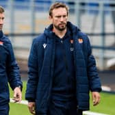 Edinburgh forwards coach Stevie Lawrie, left, with Mike Blair who is stepping down as head coach. (Photo by Ross Parker / SNS Group)