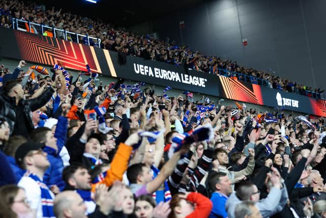 Former Celtic striker John Hartson has backed Rangers to reach the Europa League final on Thursday but says the Giovanni van Bronckhorst's men must not fall into the trap of thinking the Ibrox crowd can make the telling difference in the semi-final second leg against RP Leipzig. (Photo by Craig Williamson / SNS Group)