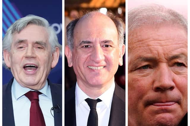 Gordon Brown, Armando Iannucci and Ally McCoist have all been recognised in the King's Birthday Honours List