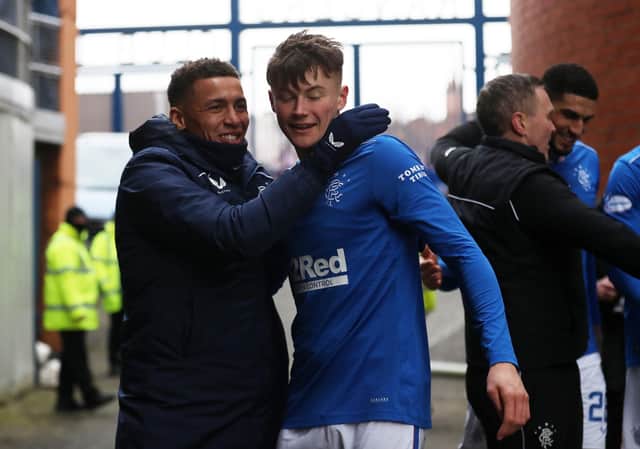 Right-back Nathan Patterson (right) has impressed while deputising for injured Rangers captain James Tavernier (left).  (Photo by Ian MacNicol/Getty Images)