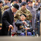 Second World War veteran Jack Ransom, 101, was escorted by Major General Sir Alastair Irwin as he laid a wreath in Edinburgh on Remembrance Sunday on behalf of all veterans of the conflict.