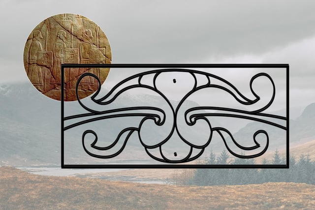 The recurring image of a rectangle on Pictish standing stones is seen as either a shield or possibly a book cover. It is known that Pictish warriors fought with distinctively small shields/bucklers which were square, round or H-shaped. Bucklers were hand held and used as melee weapons in close combat. They were made of oak plants covered in embossed leather.