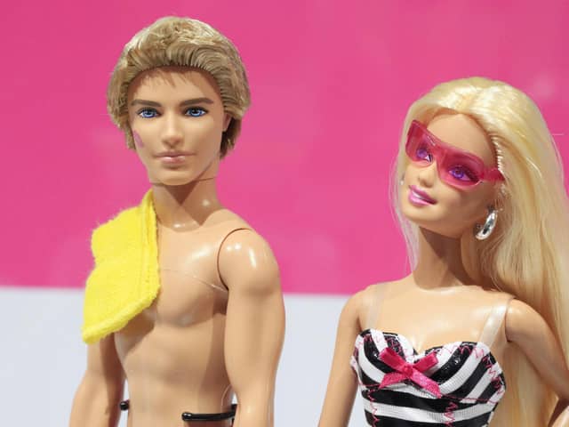 Barbie, pictured with a companion, before her Margot Robbie makeover (Picture: Mark Lennihan/PA)
