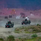 Taiwan's armed forces take part in a live-fire military exercise simulating an invasion by China (Picture: Annabelle Chih/Getty Images)