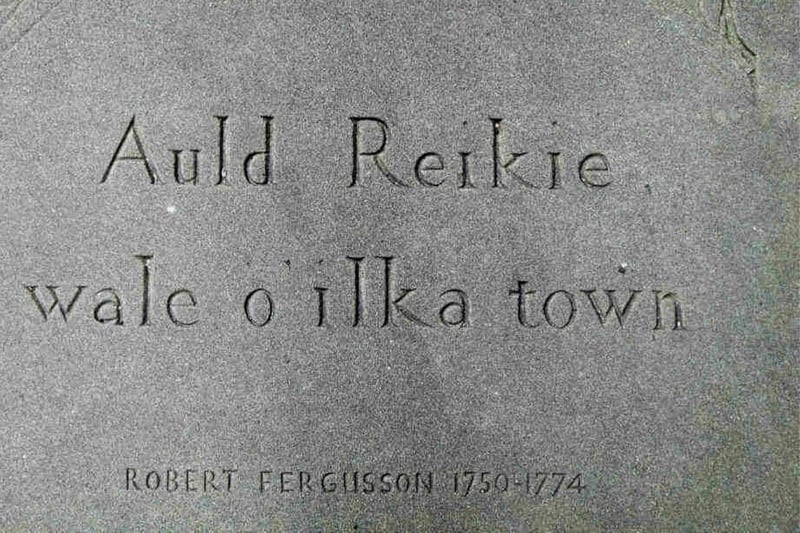 Taken from Auld Reikie (1772) by Robert Fergusson, a man who captured the changing nature of Edinburgh through his writing. Edinburgh itself is known as “Auld Reikie” (old smoky) and the full sentence goes ‘Edinburgh: best of every town’.