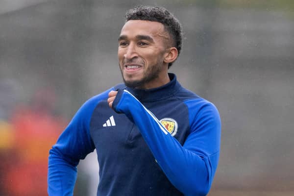 Jacob Brown during a Scotland training session ahead of the final Euro 2024 qualifier against Norway. (Photo by Alan Harvey / SNS Group)