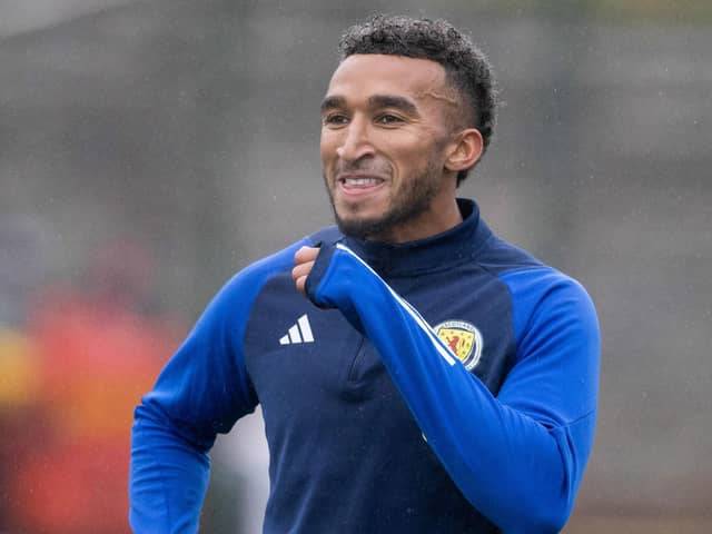 Jacob Brown during a Scotland training session ahead of the final Euro 2024 qualifier against Norway. (Photo by Alan Harvey / SNS Group)