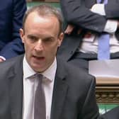 Dominic Raab is refusing to rule out a boycott of the Beijing Winter Olympics in 2022.