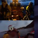 UK Coastguard tasked the RNLI Dunbar lifeboats to help two people who had been cut off by the tide at Pease Bay at 6.15pm and then at 9.25pm, both boats launched to join a multi-agency search around the site of the old swimming pool after receiving a report of a person in the water.