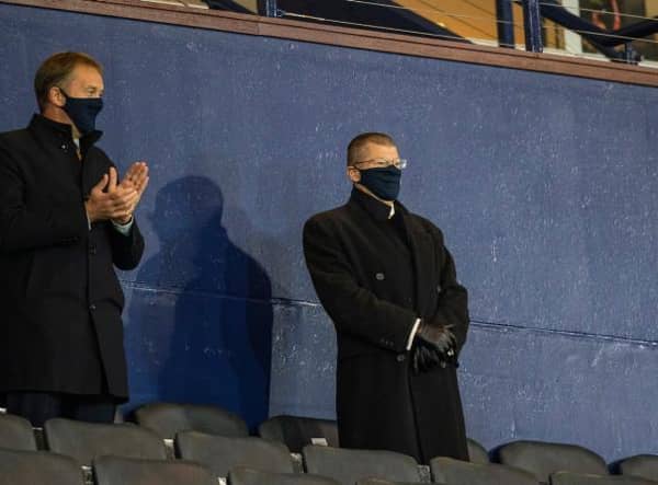 Scottish FA chief executive Ian Maxwell (left) and SPFL chief executive Neil Doncaster (right) have both questioned the Scottish government's plans for vaccine passports at major sporting events. (Photo by Craig Williamson / SNS Group)