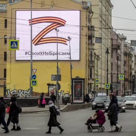 Russia-Ukraine: What Russia's Z and V war symbols mean - and why Russian gymnast Ivan Kuliak wore the Z symbol (Image credit: AFP via Getty Images)