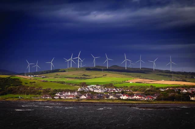 Sailing on: wind farm above Ardrossan in North Ayrshire. Image: AdobeStock