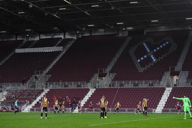 Tynecastle's stands have been empty all season. (Photo by Craig Foy / SNS Group)