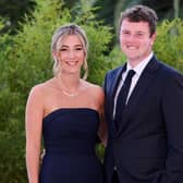 Bob MacIntyre and girlfriend Shannon Hartley pictured attending the Gala Dinner prior to the 2023 Ryder Cup at Marco Simone Golf Club in Rome. Picture: Ross Kinnaird/Getty Images.