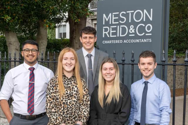 Pictured (left to right) are Zaki Hassan, Eilidh Shore, James Chalmers, Jessica Stephen and Ethan Booth.