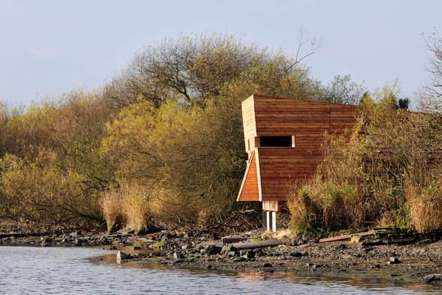 Mill Hide, which had won awards for its architecture and design, cost around £35,000 to built - it's thought the price will be similar to erect a replacement