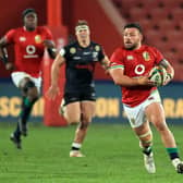 Rory Sutherland made a 50-yard break against the Sharks, reminding the Lions coaches that his qualities extend well beyond the set-piece. Picture: David Rogers/Getty Images