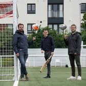 Alasdair Crawley, Carl Barton and Michael Crawley of Fanbase. Picture: Stewart Attwood