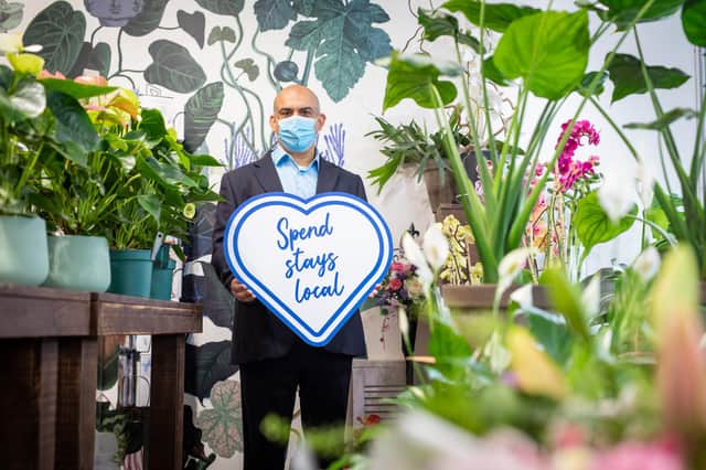 Entrepreneur Saeed Anwar, of Flowers By Arrangement in Alloa, who supports the campaign. Picture: McAteer Photograph.