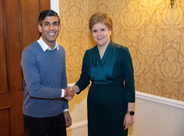 Prime Minister Rishi Sunak and First Minister Nicola Sturgeon meet in Inverness. Picture: Simon Walker/No 10 Downing Street