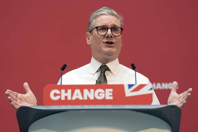 Labour Party leader Sir Keir Starmer launches his party's manifesto at Co-op HQ in Manchester (Photo by Stefan Rousseau/PA)