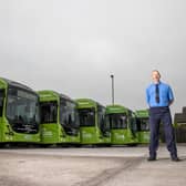 The UK’s first fleet of six fully electric buses serving rural communities was unveiled by SP Energy Networks in partnership with Stagecoach West Scotland. Picture: Jeff Holmes