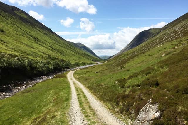 Small groups of walkers are taken on a variety of expeditions around Perthshire and beyond, including picturesque Glen Tilt, guided by experienced mountaineers with vast knowledge of the landscape and outdoors skills. Photo: Gil Martin