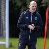 Philippe Clement during a Rangers training session.