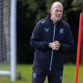 Philippe Clement during a Rangers training session.