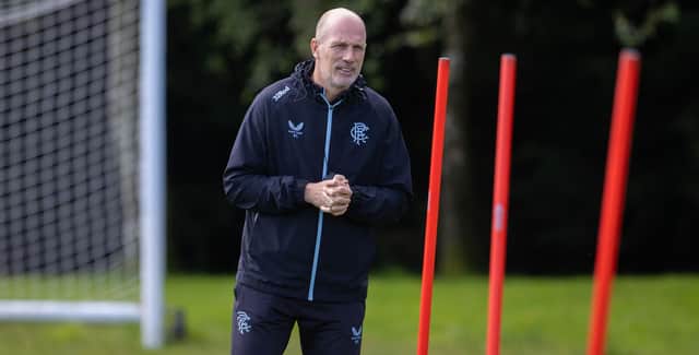 Philippe Clement during a Rangers training session.