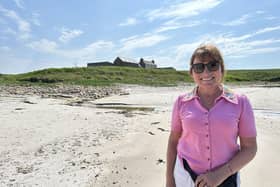 Lorraine Kelly on holiday in Orkney. The islands are the setting for her debut novel, The Island Swimmer. Pic: Contributed