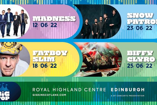 Madness, Biffy Clyro, Snow Patrol and Fatboy Slim are the first acts confirmed for Edinburgh's new live music event.