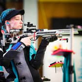 Scotland's Seonaid McIntosh competes during the women's 50m rifle 3 positions shooting final during the 2018 Gold Coast Commonwealth Games.