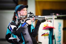 Scotland's Seonaid McIntosh competes during the women's 50m rifle 3 positions shooting final during the 2018 Gold Coast Commonwealth Games.