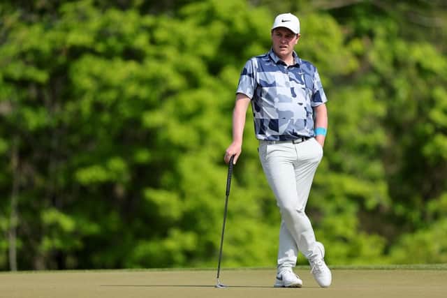 Bob MacIntyre waits on the 14th hole during the first round of the 105th PGA Championship at Oak Hill Country Club in Rochester, New York. Picture: Michael Reaves/Getty Images.