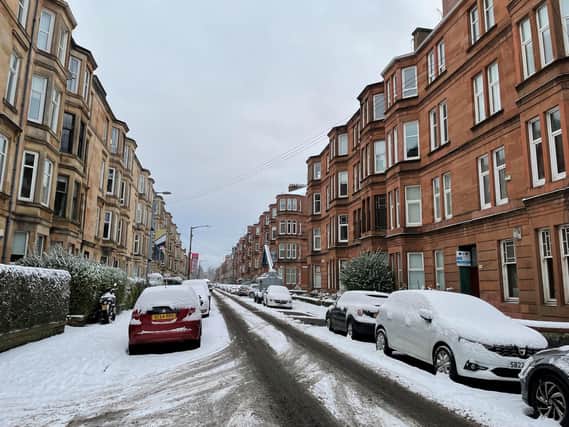 Snow in Glasgow at the weekend. There are fears that if Britain has a really hard winter we will will struggle to provide power