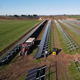 Energy generated on the 20-acre Forfar site, which features 'state-of-the-art' solar panels, will be sold back to the National Grid.