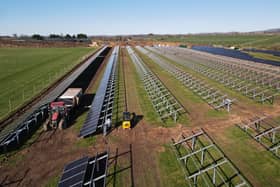 Energy generated on the 20-acre Forfar site, which features 'state-of-the-art' solar panels, will be sold back to the National Grid.