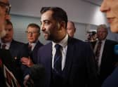 Humza Yousaf pictured after being elected as the new SNP party leader (Picture: Jeff J Mitchell/Getty Images)